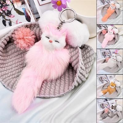 Cute Plush Keychain Creative Bags Hanging Backpack Phone Pendant Accessories
