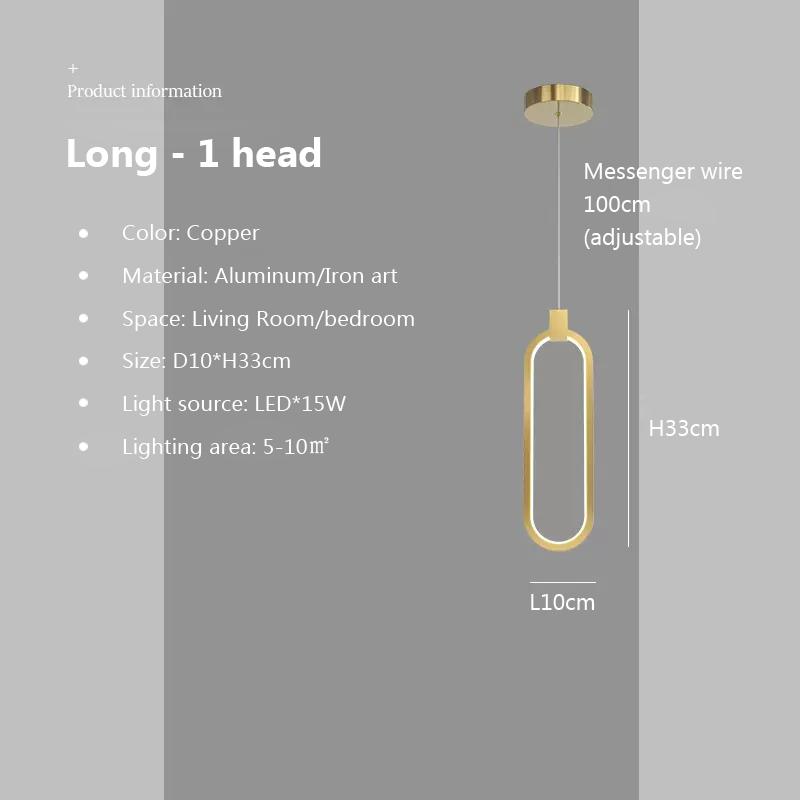 Modern LED Minimalist Pendant Light Chandelier For Bedroom Restaurant Living Room Gold Black Hanging Lamp Decoration Fixtures