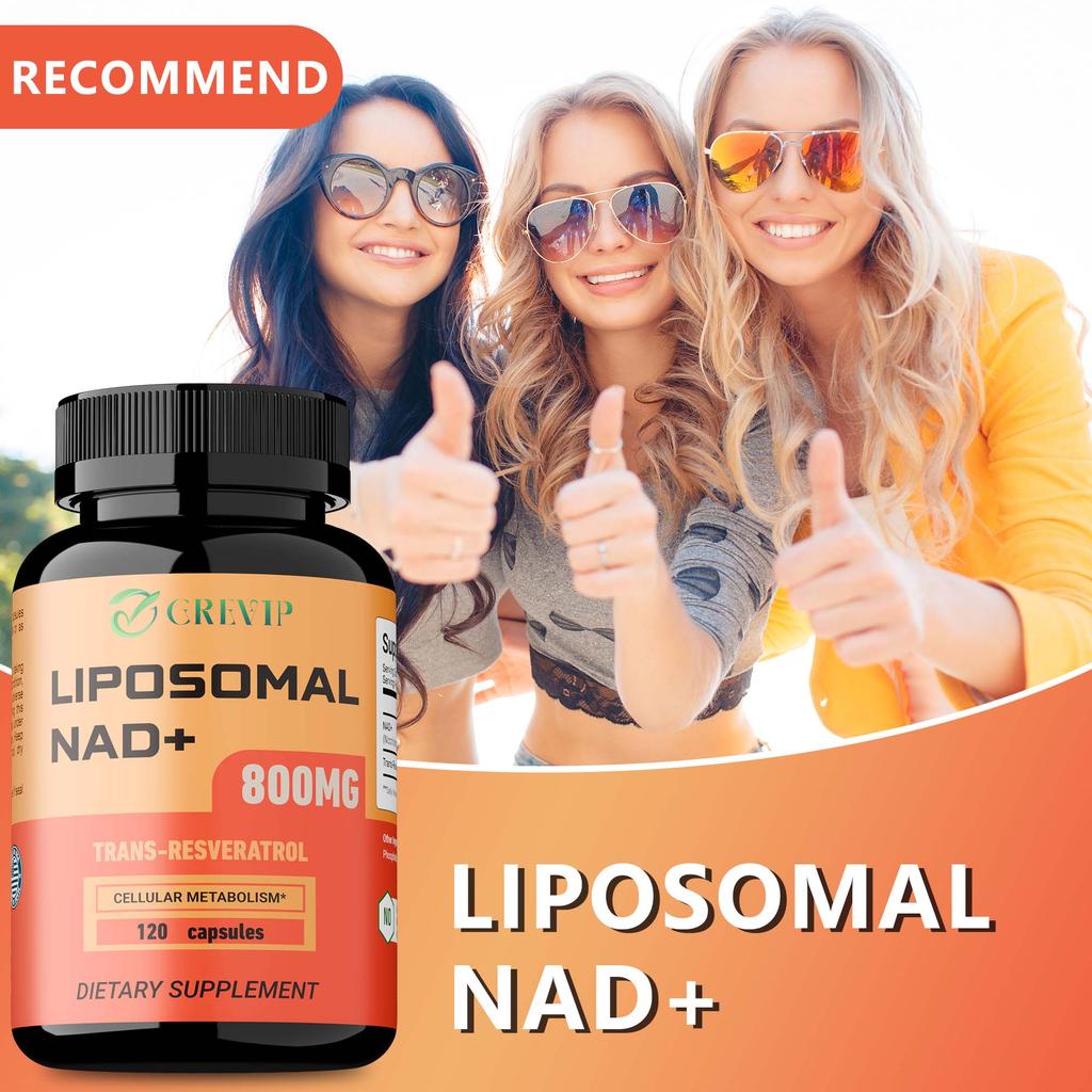 Supliment Lipozomal NAD 800 mg, Supliment Nicotinamidă Ribozidă NAD+, Supliment NAD Pur pentru Energie și Repararea Celulară