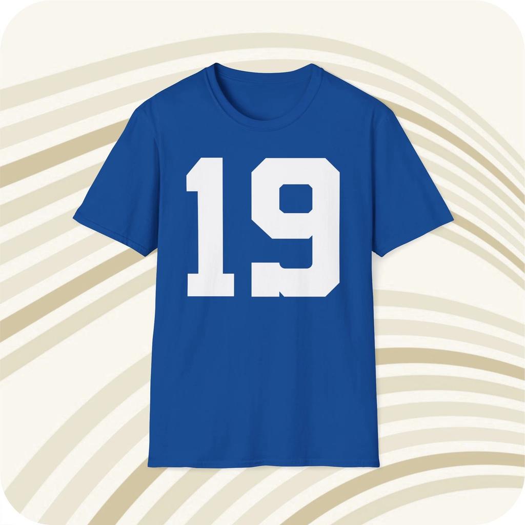 Johnny Unitas #19 Baltimore Colts T-Shirt - Vorder- und Rückseite bedruckt