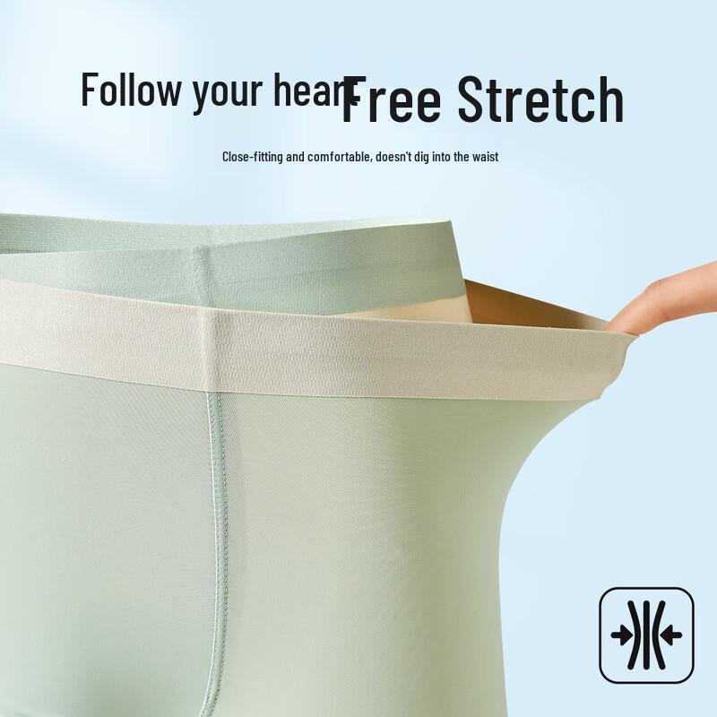 Maoren Men's Ice Silk Breathable Antibacterial Boxer Briefs