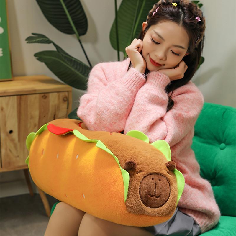 Capybara Dog Hot Plush Pillow Toy Cartoon Stuffed Animal Doll Decoration Gift