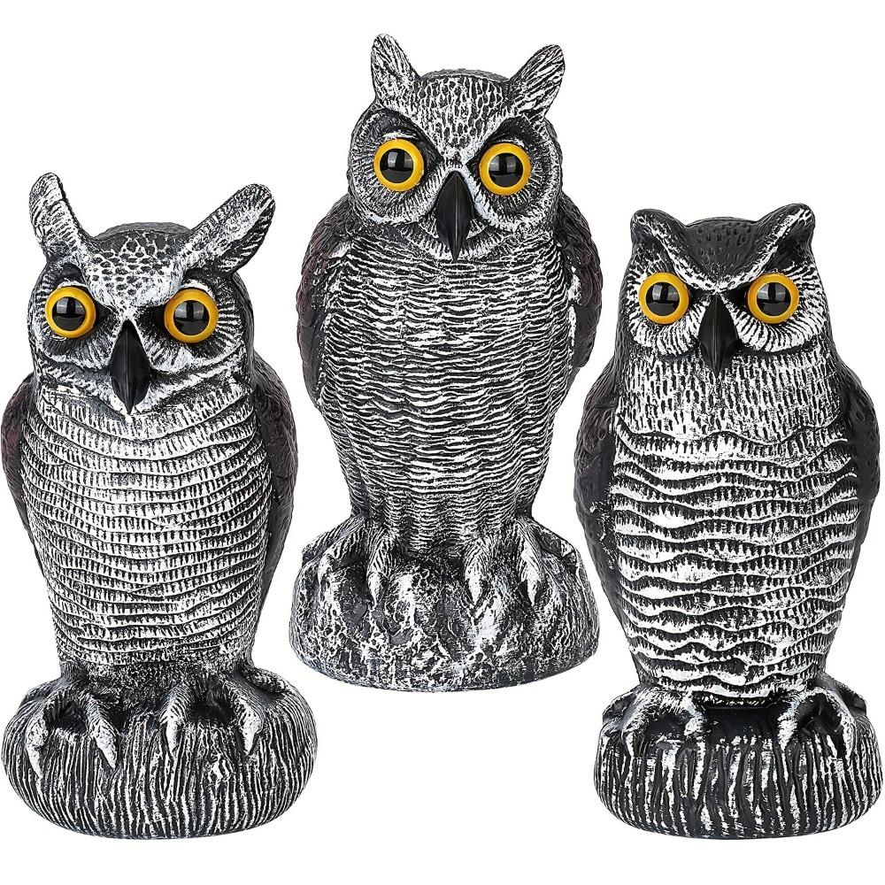 New Large Size Owl Decoy Scare Birds Away Garden Decoration Pest Control for Outdoor Patio Realistic Birds Away