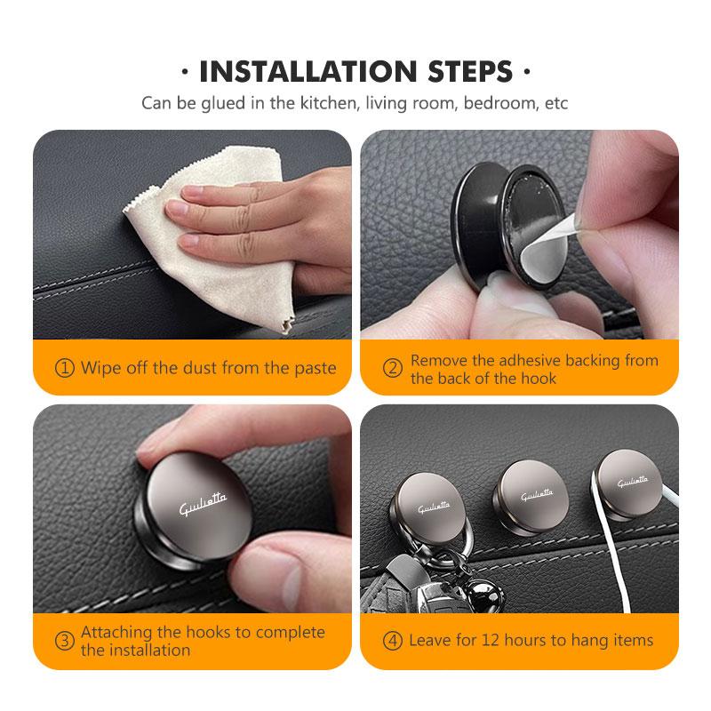 Car Stickers For Alfa Romeo For Alfa Romeo Car Multifunctional Mini Hooks Interior Storage Holder Auto Accessories Giulietta 940
