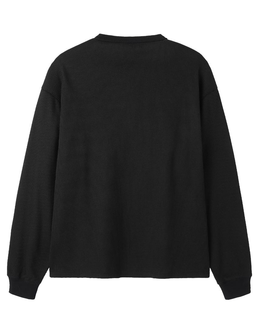 OHY Blessed Henley L/S Top - Black