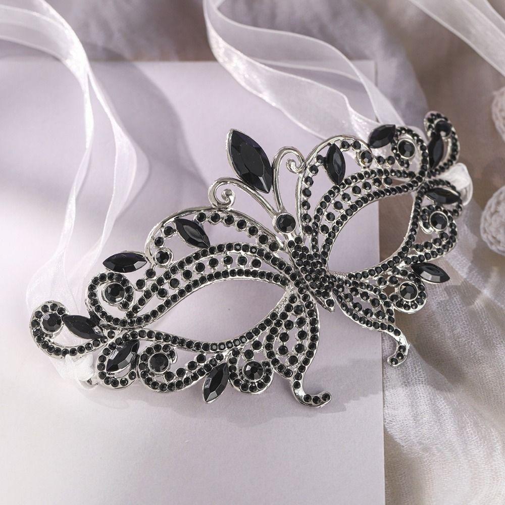 Face Decoration Accessories Rhinestone Masquerade Mask Fashion Accessory Costume Prop Venetian Mask Shiny Crystal
