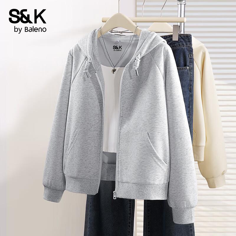 Baleno Women's S&K Raglan Hooded Cardigan Sweatshirt