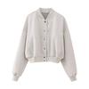 Women's Faux Suede Button Jacket Oversized Gathered Hem Short Length Coat Casual Vintage Outerwear With Pockets