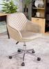 Napoli Beige Armchair On A Silver Foot