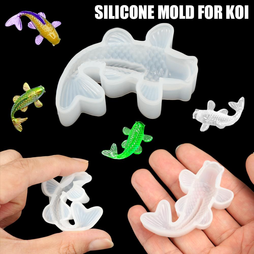 Pendant Craf Handmade Silicone Mould Resin Casting Tool Jewelry Making Koi Fish Epoxy Mold
