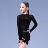 Latin Dance Clothing Women Stage Costume for Dresses Latin Dance Dress Girl Competition Black Lace Stage Costume Bodysuit
