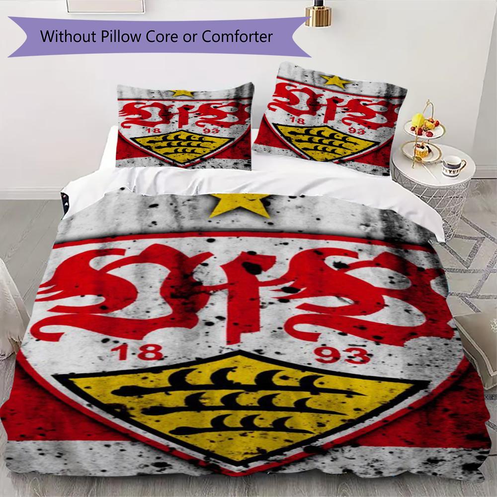 

VfB Stuttgart Pattern Bedding uilt Set uilt Cover Pillowcase Home Decoration Birthday Gift (1 * duvet cover + 2 * pillowcase without core)97 240x220cm
