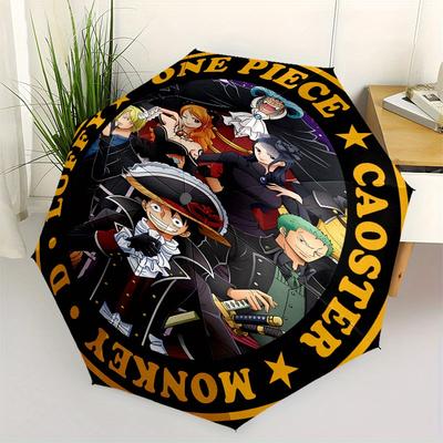 One Piece Monkey D Luffy Anime Umbrella, Portable 3 Fold Compact Umbrella for Men & Women,S242