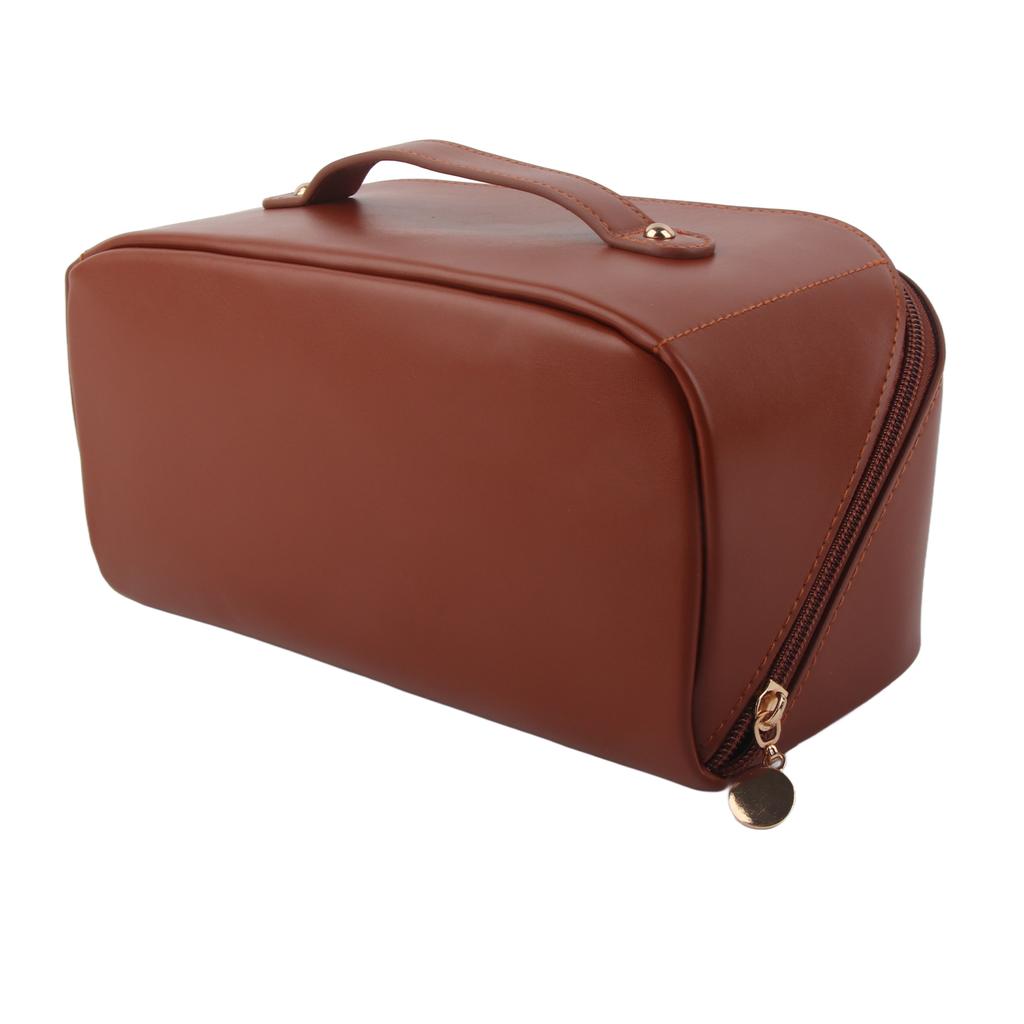 Kosmetyczka Poduszka Organ do Makijażu Domowa Podróżna Przechowywanie Przyborów do Mycia Duża Pojemność Karmel