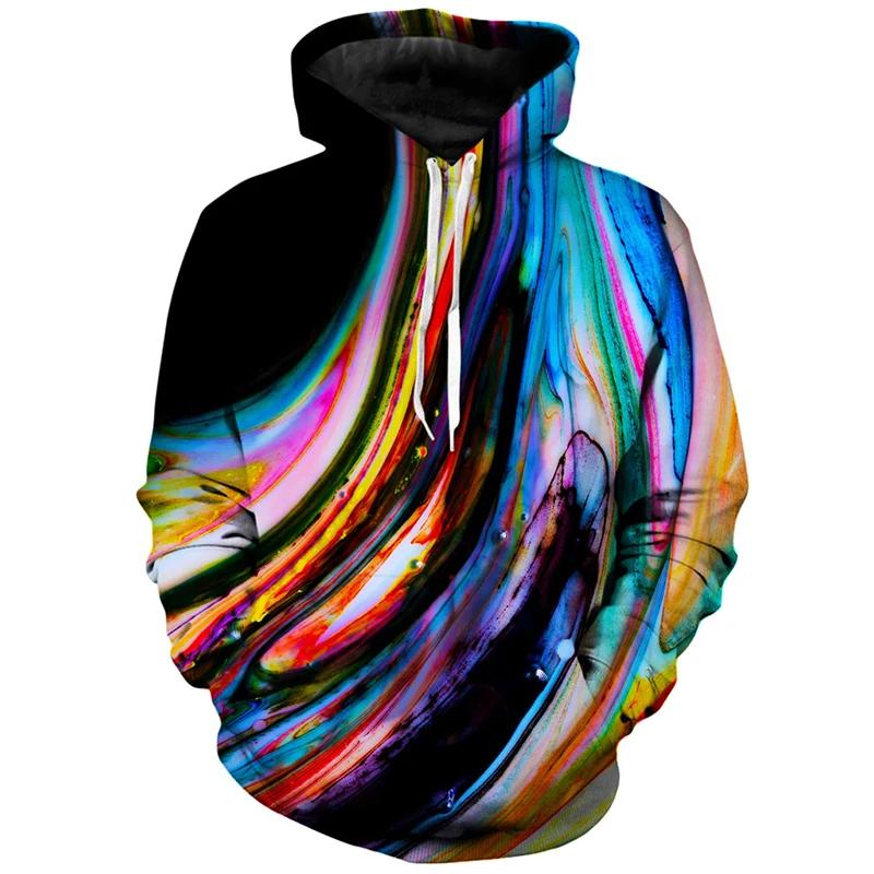 Unisex Hoodies & Sweatshirts 3D Printing Oil Painting Colorful Fashion Casual Unisex Long Sleeve Hoodie Sportswear