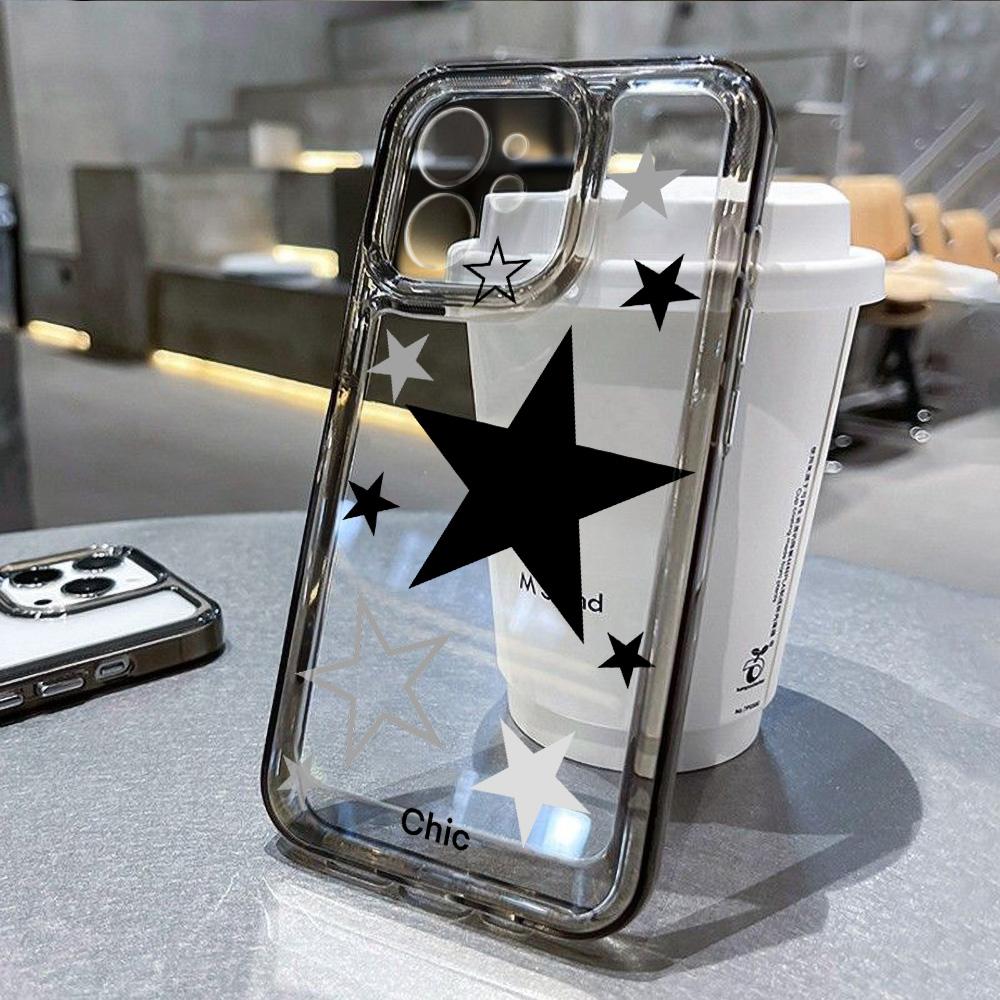 Ice Coffee Phone Case For iPhone 15 Pro Max Case iPhone 13 14 11 12 Pro Max XR XS X 7 8 Plus SE Shockproof Lable Y2k Star Cover