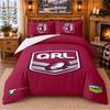 Printed 3Pcs Bedding Set Queensland Maroons Pattern Bed Sheet Pillowcase For Bedroom Decor