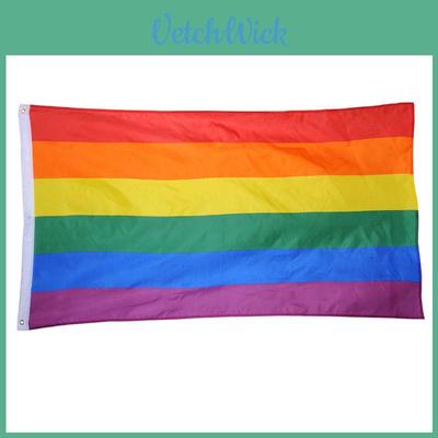 Vibrant Rainbow Lgbt Flag 5ft X 3ft Ideal For Festivals And Parades With Metal Eyelets