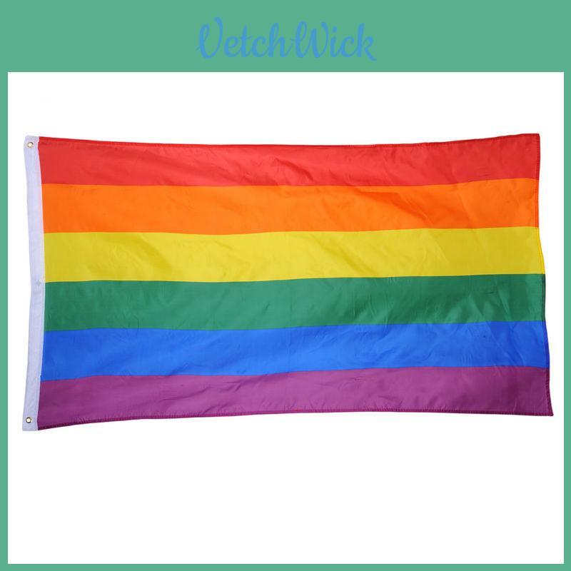 Vibrant Rainbow Lgbt Flag 5ft X 3ft Ideal For Festivals And Parades With Metal Eyelets