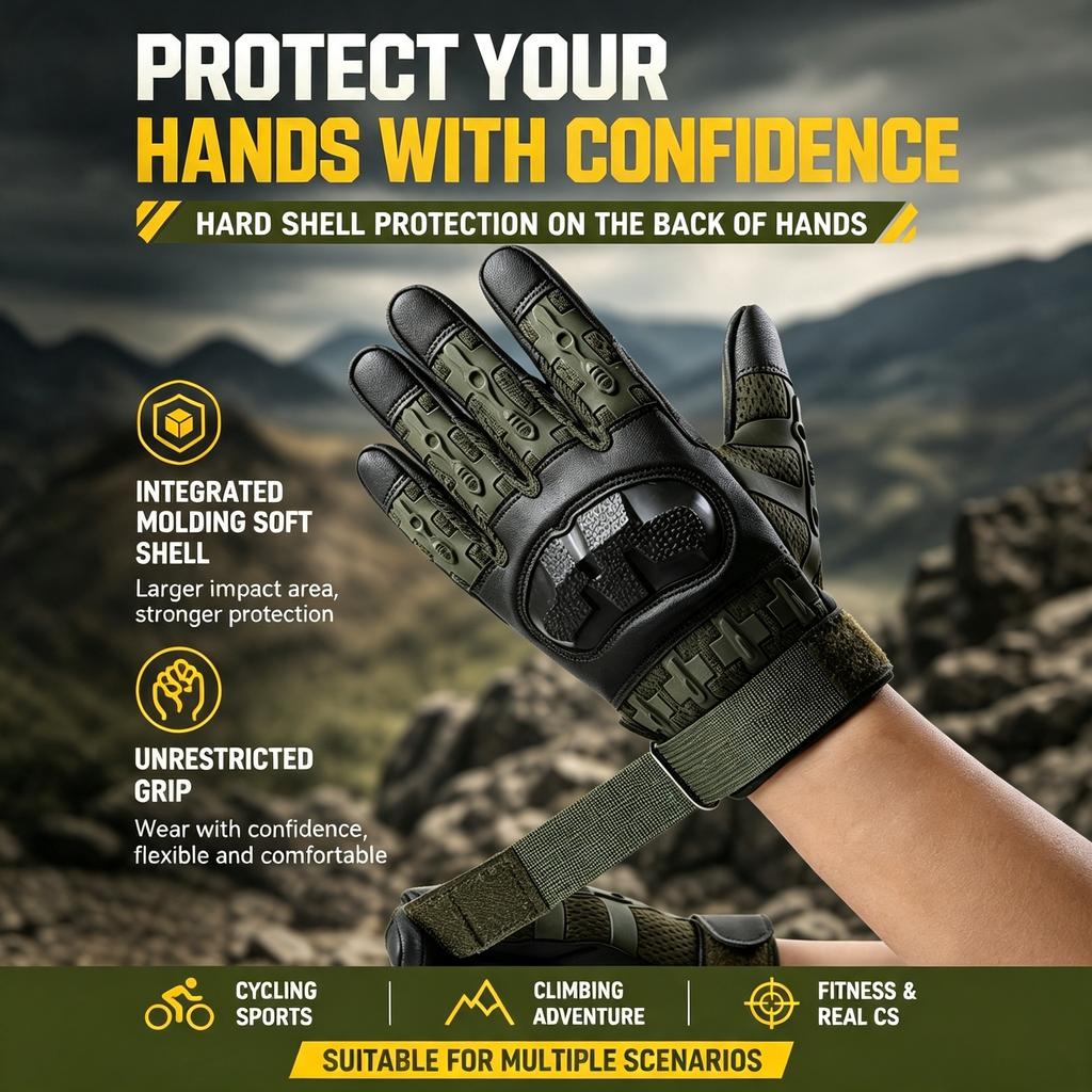 Full Finger Gloves Protective Gloves Motorcycle Climbing Outdoor Sport Gloves