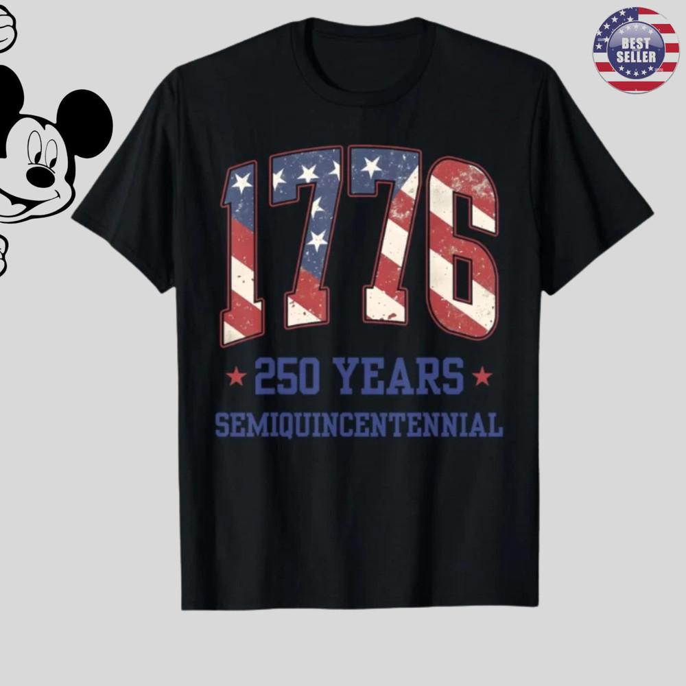 USA Flag 250 Years 1776 2026 Anniversary Unisex TShirt Reprint M
