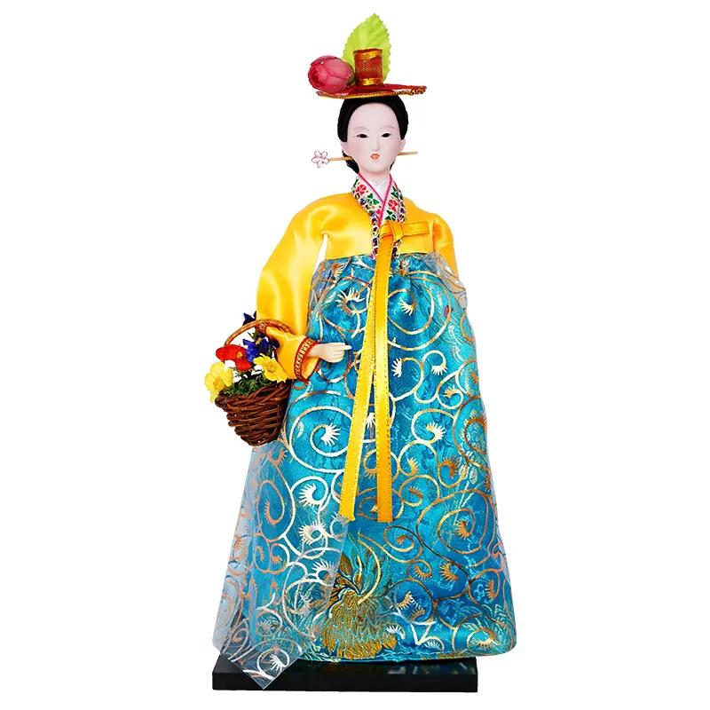 South Korea Girl North Korea Doll Human Shape Silk Doll Home Decoration Accessories Figurine Craft Decorations For Home Folk Art