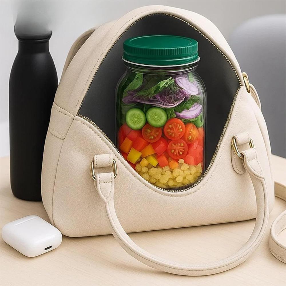 Kahvaltı Meyve Saklama Kutusu Sızdırmaz Bölmeli Salata Kutusu Sebzelik Kap Salata Kavanozları Salata Kapsülü Yeniden Kullanılabilir Plastik Tazeliği Korur