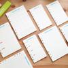 A5 A6 Blue To Do/Weekly/Monthly/Grid Refill Loose-leaf Binder Inside Page  Agenda School Stationery