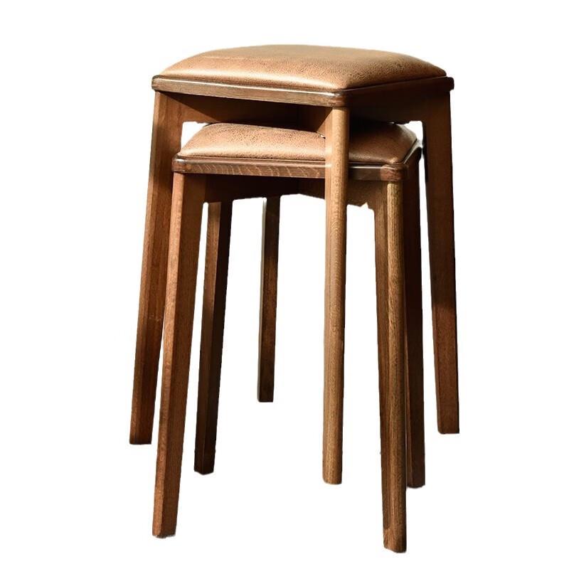 Stackable Padded Wooden Stool