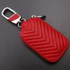 Leather Car Key Case Cover Zipper Bag Protector For Volkswagen VW ID.4 ID4 ID.5 ID5 1st Cupra Born Golf