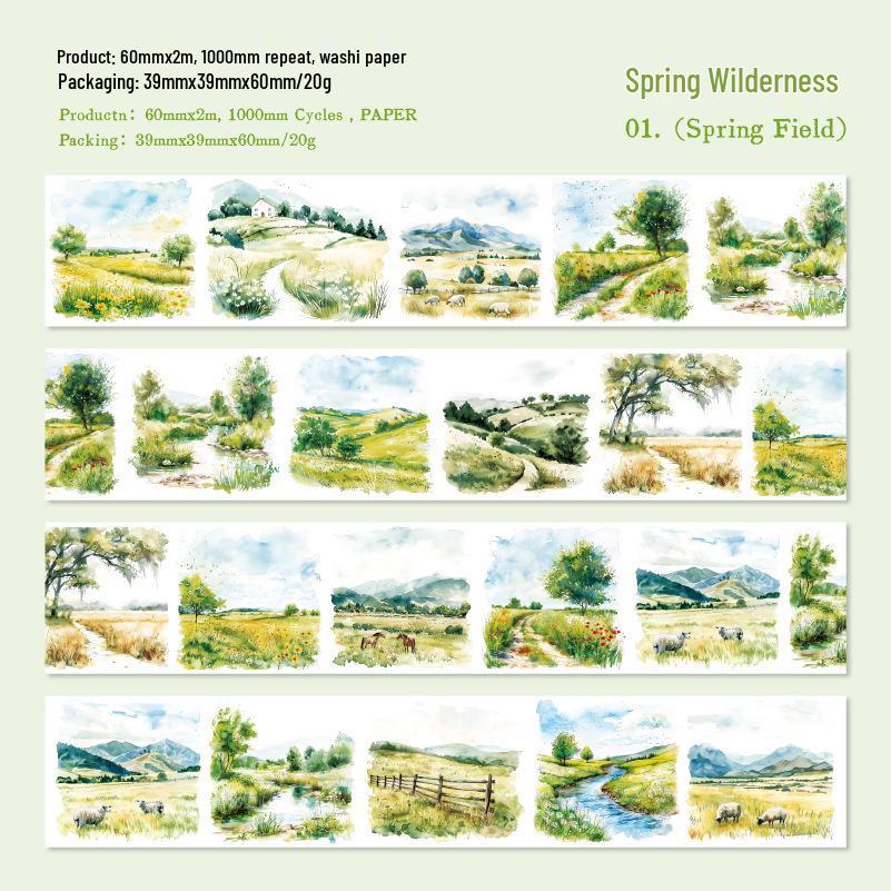 Yan Ji Four Seasons Scenery Washi Tape Collection - 4 Designs