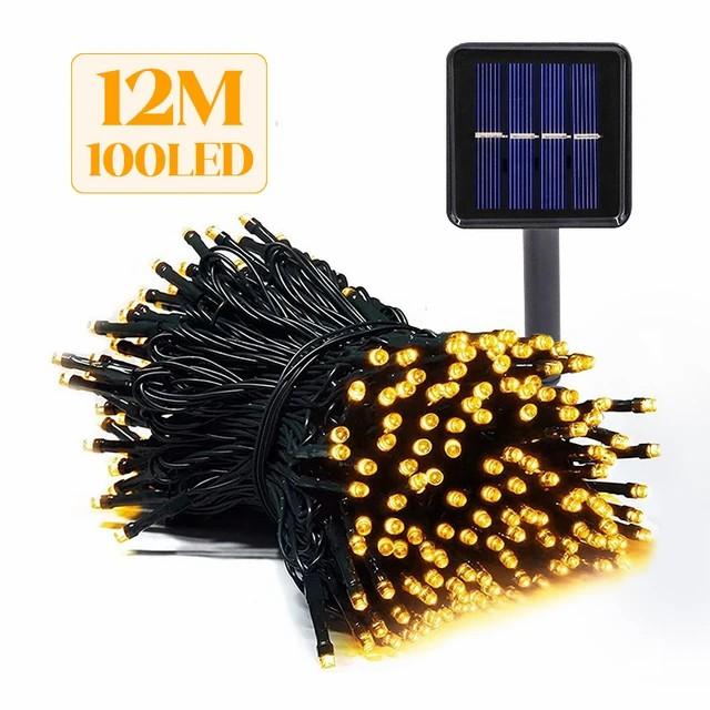 

D2 LED Solar Lamp Outdoor Lights Christmas 8 Modes Solar String Lights Waterproof Solar Fairy Light Christmas Decor Decoration