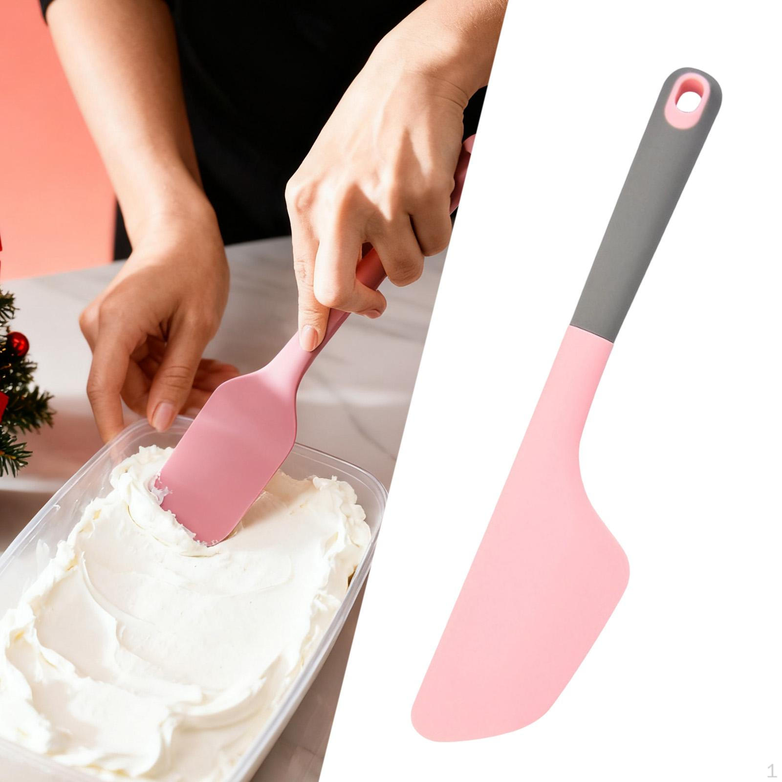

Silicone Cake Cream Spade Butter Mixer Utensil Tool Easy to Use Clean DIY Baking for розовый