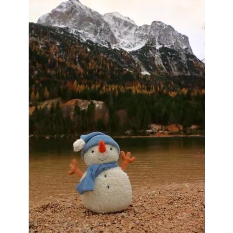 New Cute 10CM Sami Snowman Plush Soft Doll Girl Cute Winter Cartoon Doll Snowman Plush Toy Children's Companion Christmas Gift
