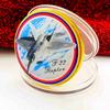 F-22 Raptor Combat Aircraft, Gold Plated Color Printing Commemorative Medal, Craftsmanship, Air Force Creative Gift, Gold Coins and Coins