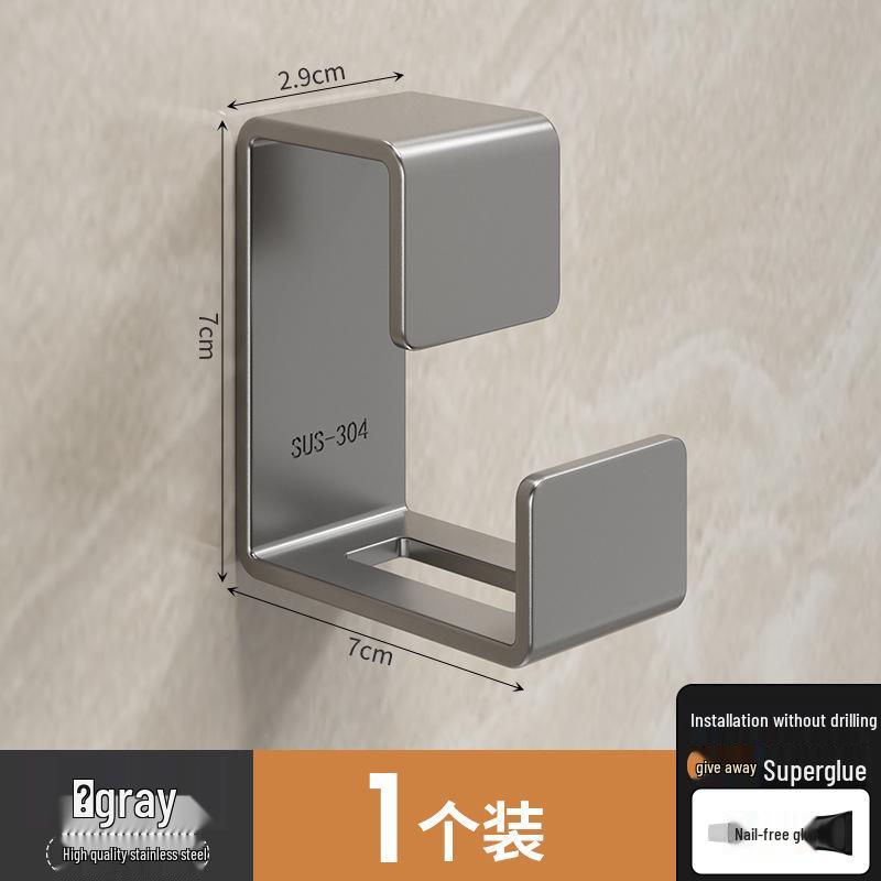 Punch-Free Bathroom & Kitchen Storage Rack with Hooks - Hanging Basin Organizer