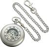 Charles Hubert Men's Pocket Watch, Mechanical Hand-Wound Skeleton, 3972-W