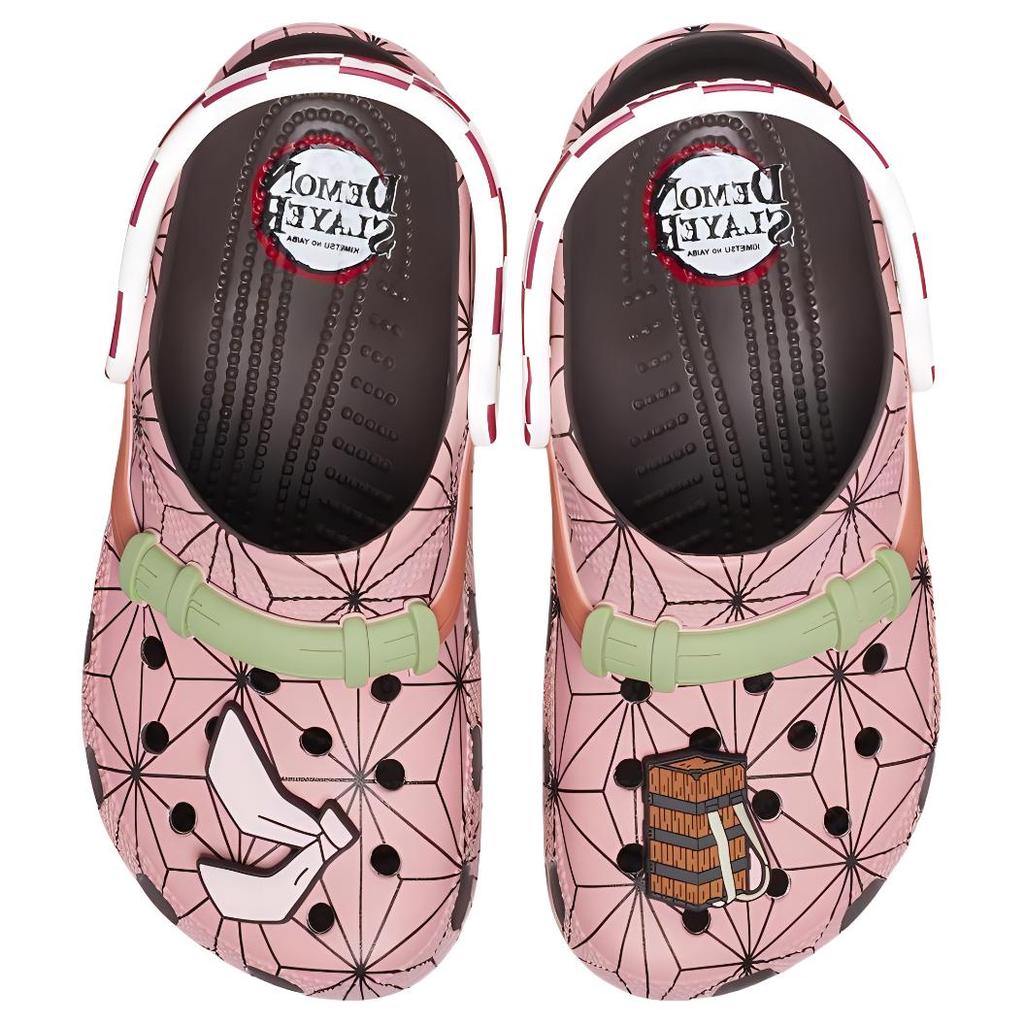 Demon Slayer x Crocs Classic Clog Nezuko Baskets Unisexe Rose Vert 209320-206