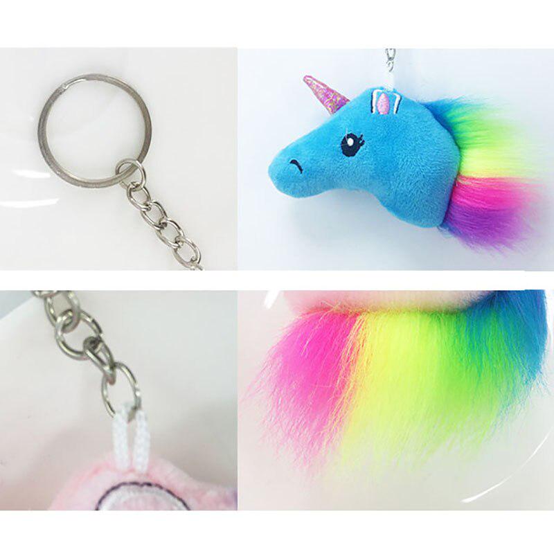 Cartoon Unicorn Keychain Accessory Soft Silicone Keyring Ornament For Bag Purse Cartoon Unicorn Keychain Accessory Soft Silicone Keyring Ornament For Bag Purse