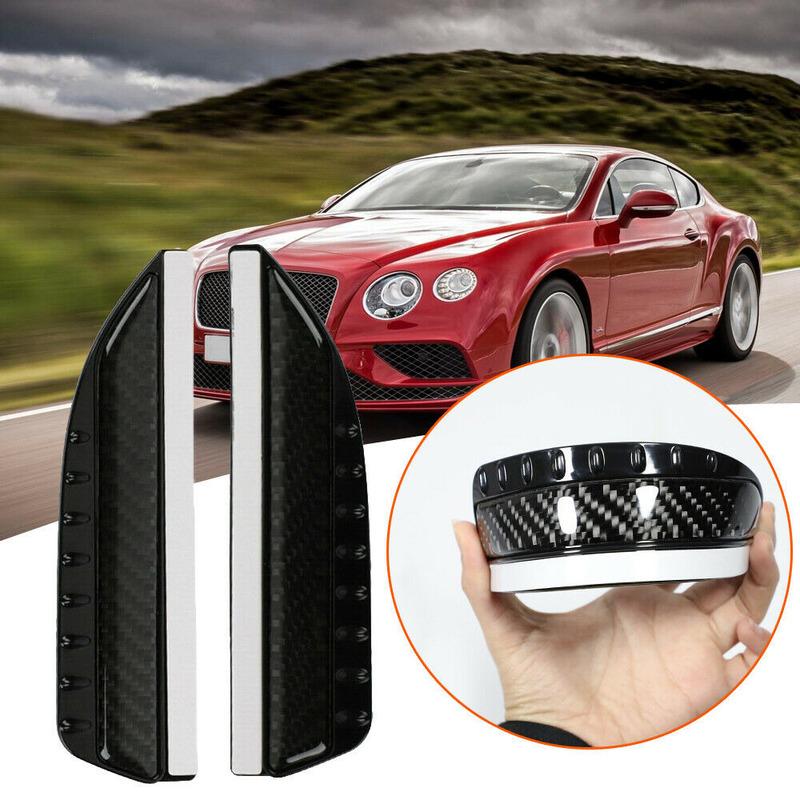 2pcs Universal Black Real Carbon Fiber Rear View Side Mirror Visor Shade Water Rain Shield Guards Exterior Parts for Car Truck