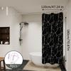 Fashionable and Versatile Black Marble Bathroom Partition Curtain, Bathroom Shower Curtain, and Toilet Partition Shielding Curta