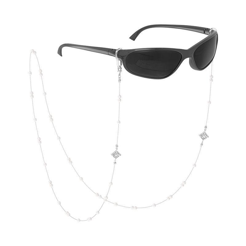 

Sanheng Sun Hunter Оригинальная цепочка для очков с жемчугом в виде цветка-де-лис, защита от потери, простая и роскошная, стильные нишевые аксессуары Iris pearl glasses chain (Silver)