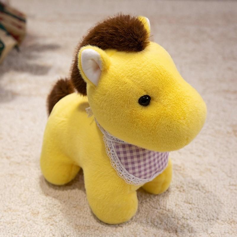 Pony Plush Figurine With Pp Cotton Filling Handmade Animal Decor For Home And Office Use