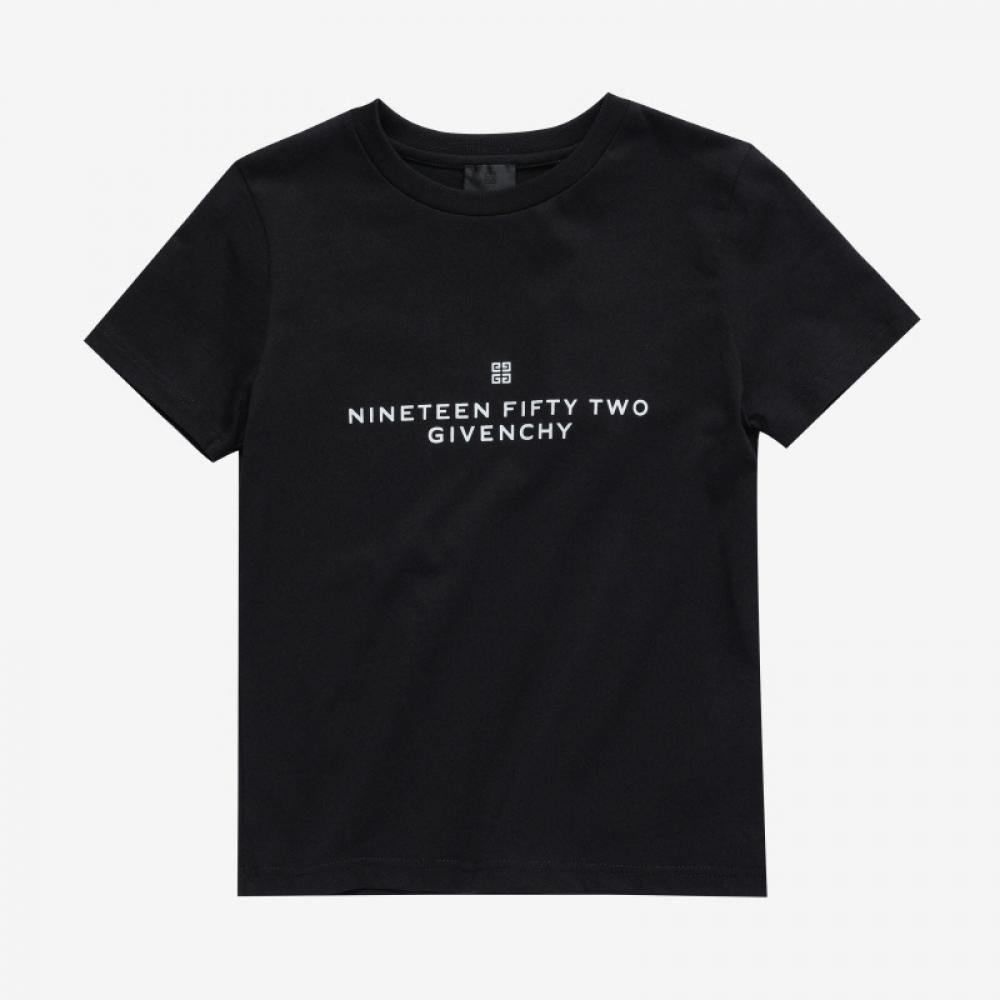 Givenchy H25445 09b Archetype Logo Print Kids Short Sleeve Tee