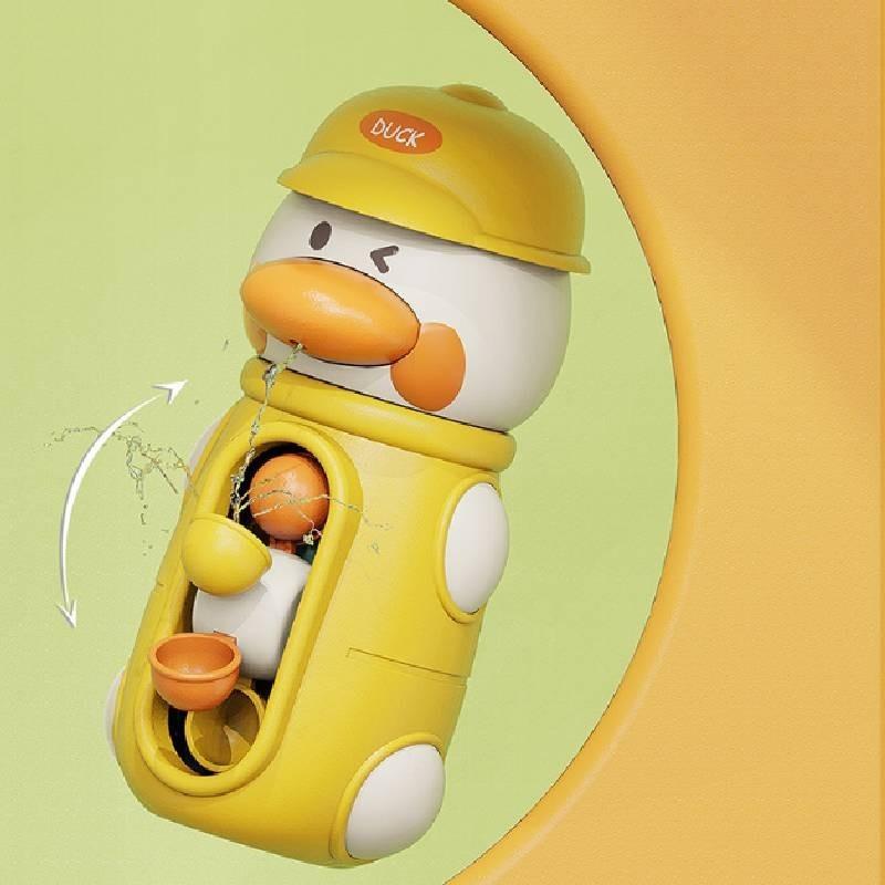 Adorable Plastic Baby Shower Toy Yellow Duck Floating Water Spray Egg Bath Play