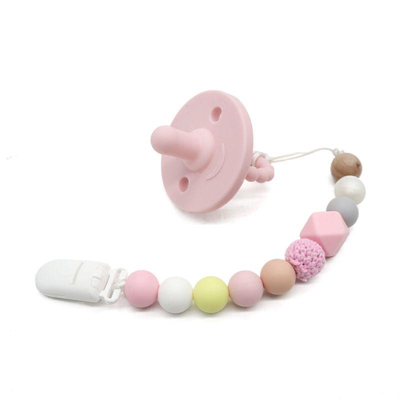 Sucette Bébé Nouveau-né Anneau de Dentition en Silicone Souple de Qualité Alimentaire Tétine Jouet