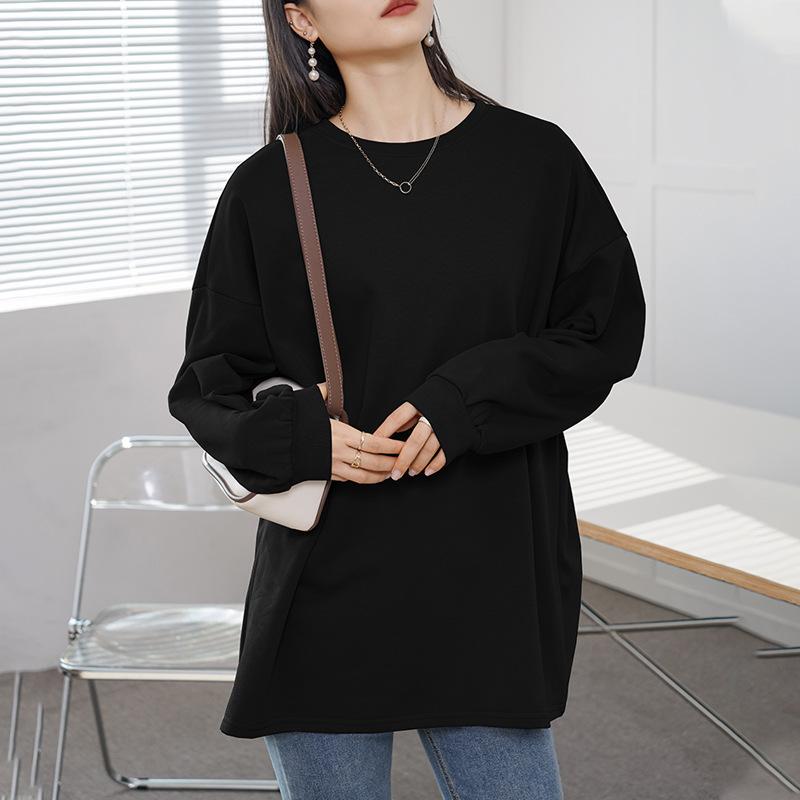 Autumn and Winter New Women's Base Loose Medium and Long Sweater Women's Casual Top Spring