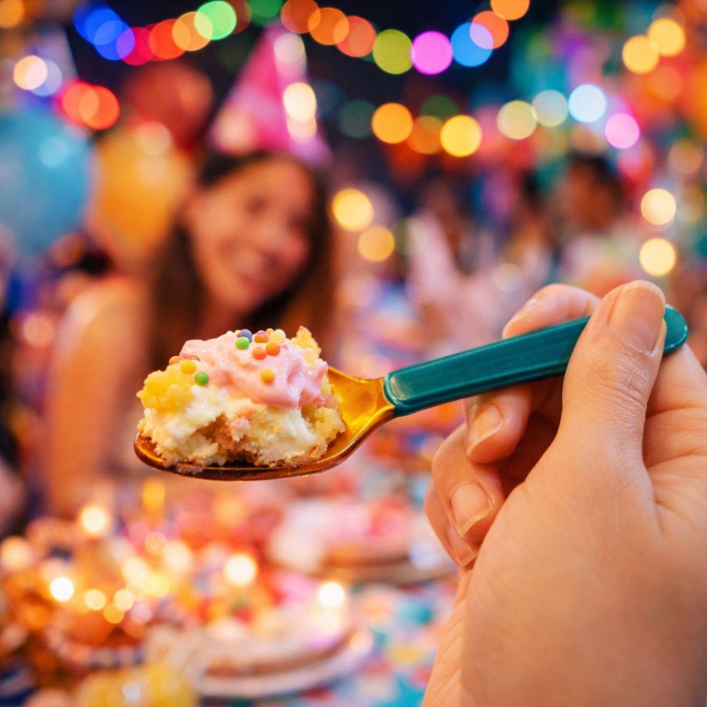 Colorful Glass Dessert Spoon Heat Cold Resistance Ice Cream Spoon Stirring Spoon  Restaurant