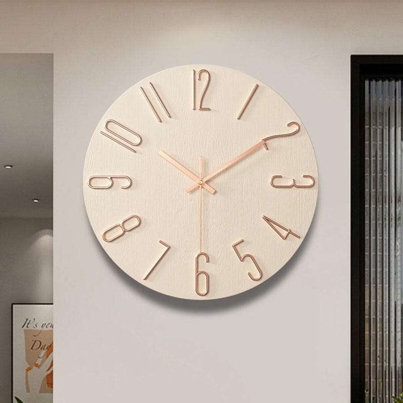 Living Room Wall Clock Simple Wall Mounted Household Stylish Decorative Clock 12 Inches 30Cm