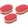 La Base Yoko Arimoto Kitchen Sponge 3-Pack Red White Nylon Nonwoven Polyurethane Foam Tsubame-Sanjo Made In Japan ELM-9681